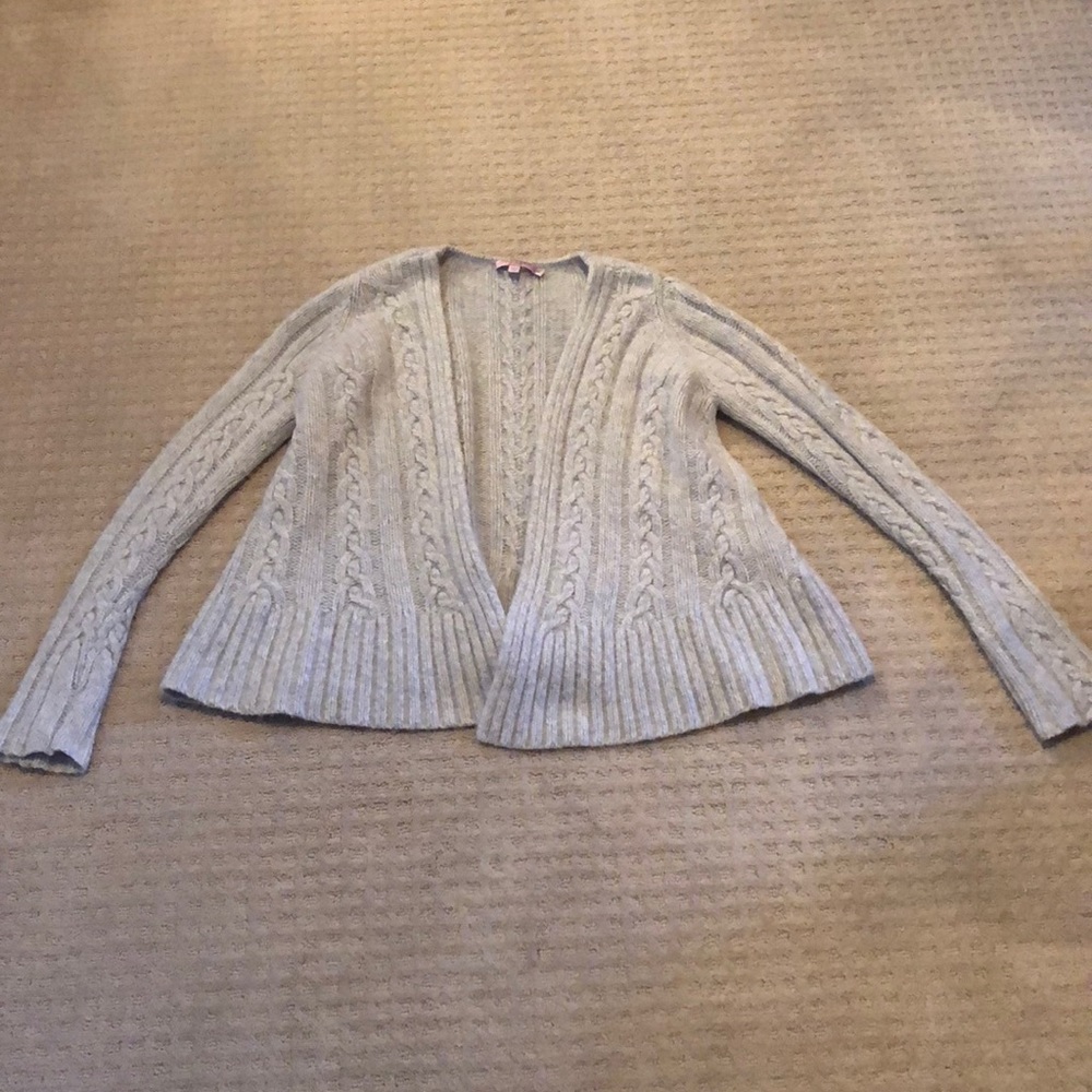 Calypso St Barth Grey Open Cardigan Cashmere